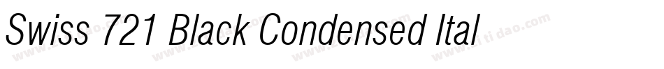 Swiss 721 Black Condensed Italic BT字体转换